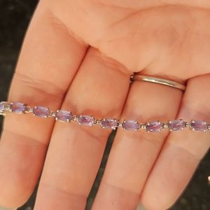 Amethyst Sterling Silver Bracelet